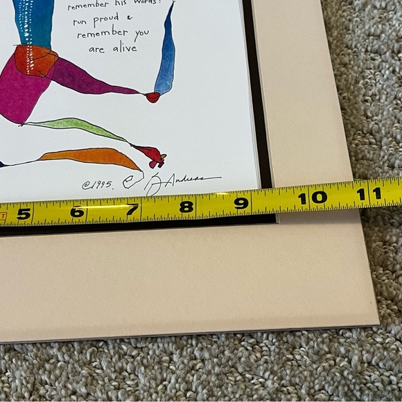 Brian Andreas Story People Matted Print Signed "Run Proud” Whimsy 11 x 14 - 1995 - Picture 7 of 7